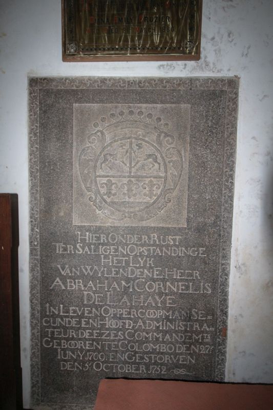 Slab for opperkoopman Abraham Cornelis de la Haye.