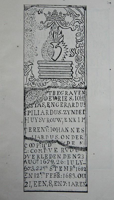 Transcript tombstone Maria de Vries