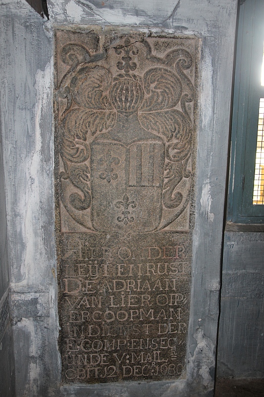 Tombstone Adriaen van Lier in the St. Francis Church.