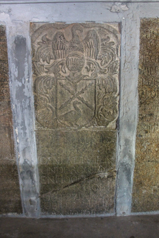 Tombstone of Jacob Schoors, in the wall of the church (photo René ten Dam, 2020).
