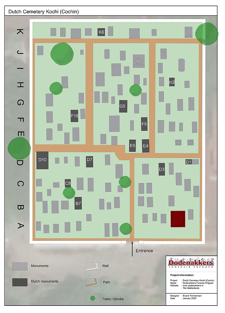 Map of the Dutch Cemetery