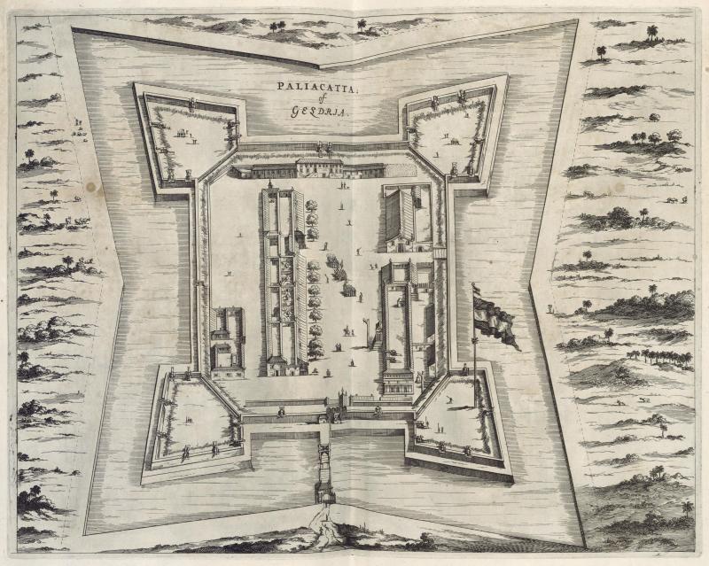 Koperdruk op papier van Fort Gelria (Atlas of Mutual Heritage)