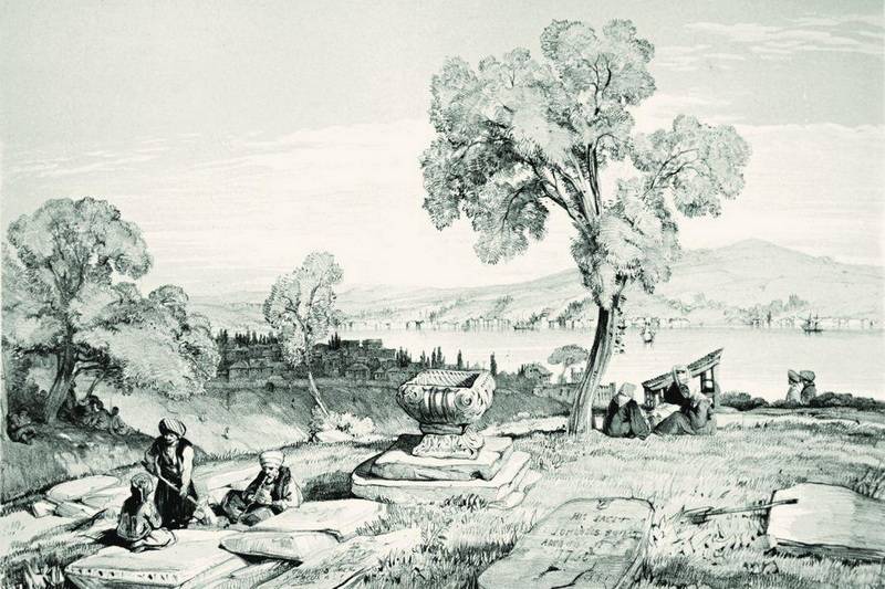 Nineteenth century drawing of the Grand Champs des Morts